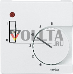 Schneider серия: Merten 536119 System M Регулятор температуры помещения, крышка, цвет:полярная белизна, тон: матовый
