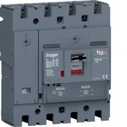 Автоматический выключатель Hager HMT201DR h3+ P250 4P4D 200A 50kA