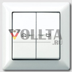 Jung AS590-5KO5P AS500 KNX двойная кнопка полная плата цвет: кремово-белый
